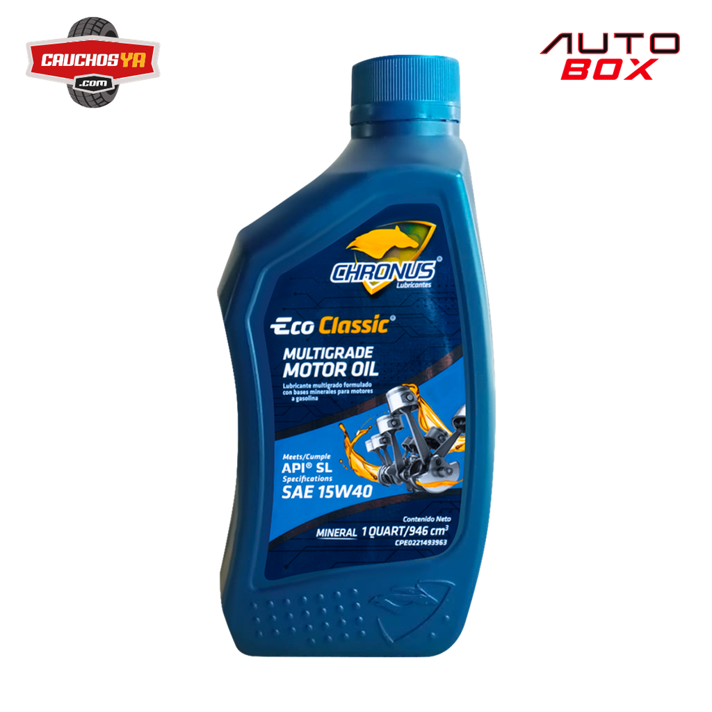 ACEITE MINERAL ECO C. SAE 15W40 SL CHRONUS946 ML