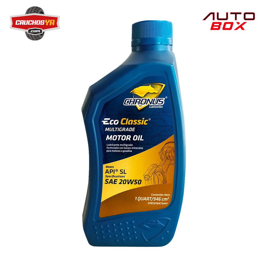 ACEITE MINERAL ECO C. SAE 20W50 SL CHRONUS946 ML