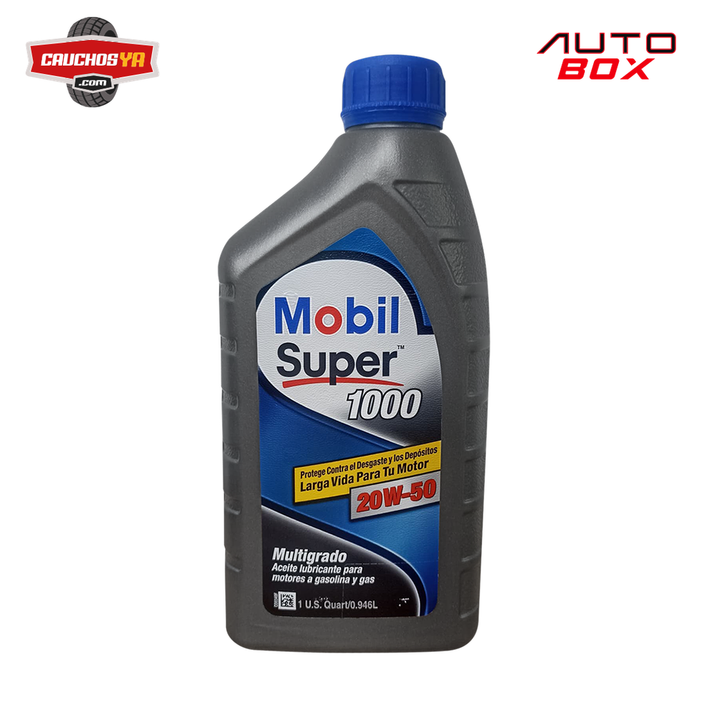 ACEITE MOTOR 20W50 MINERAL 0,946L MOBIL SUPER1000 GASOLINA