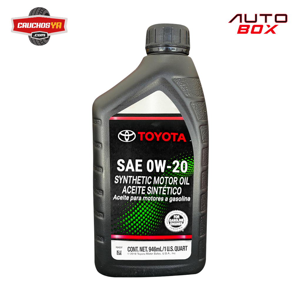 ACEITE TOYOTA 0W20 FULL SINTETICO 946 ML