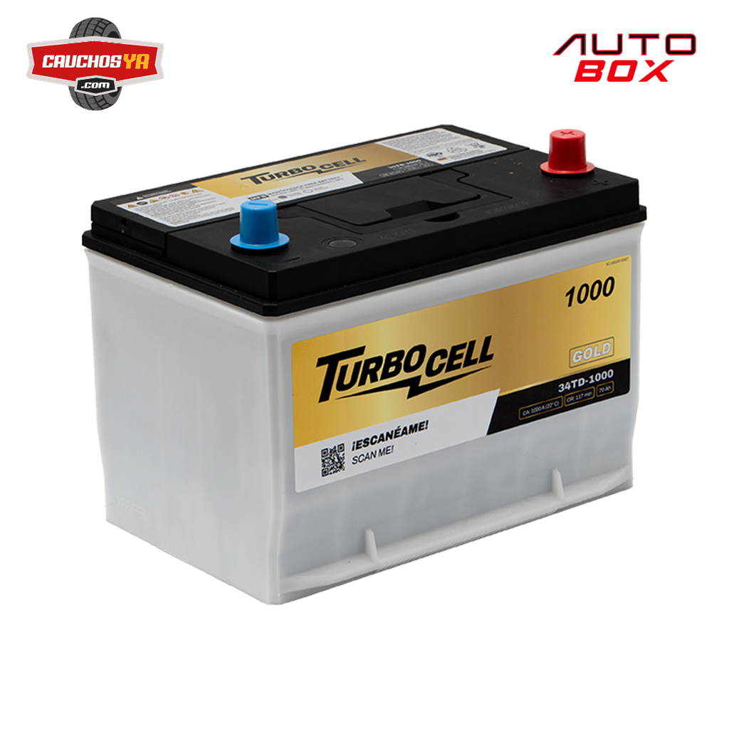 BATERIA 34TD 1000A 70Ah 117min 12V GOLD TURBOCELL