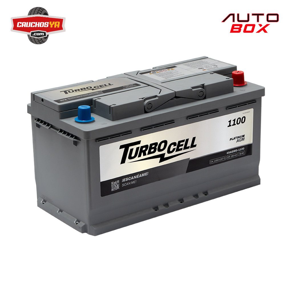 BATERIA 49AGMD 1100A 92Ah 160min 12V PLATINUM TURBOCELL